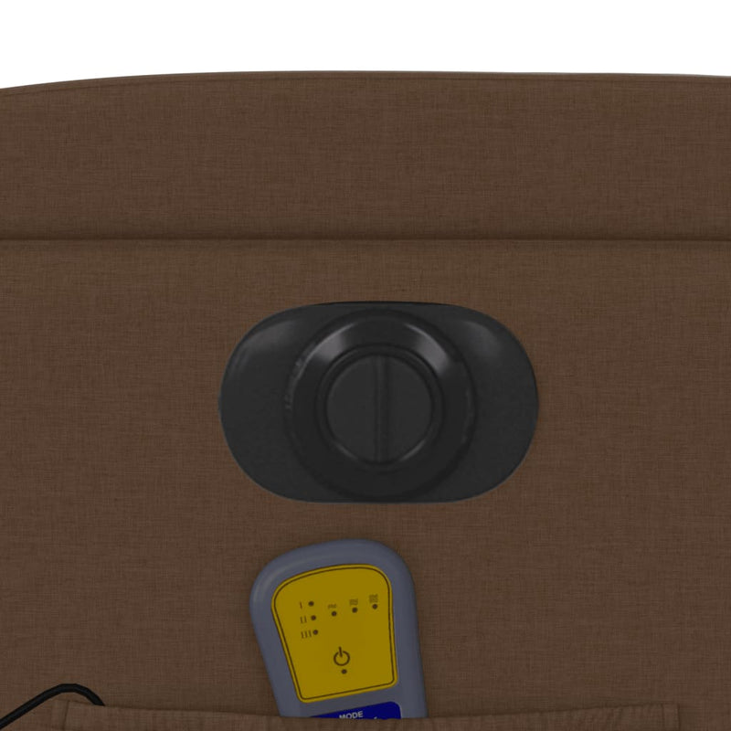 vidaXL barna szövet dönthető elektromos masszázsfotel