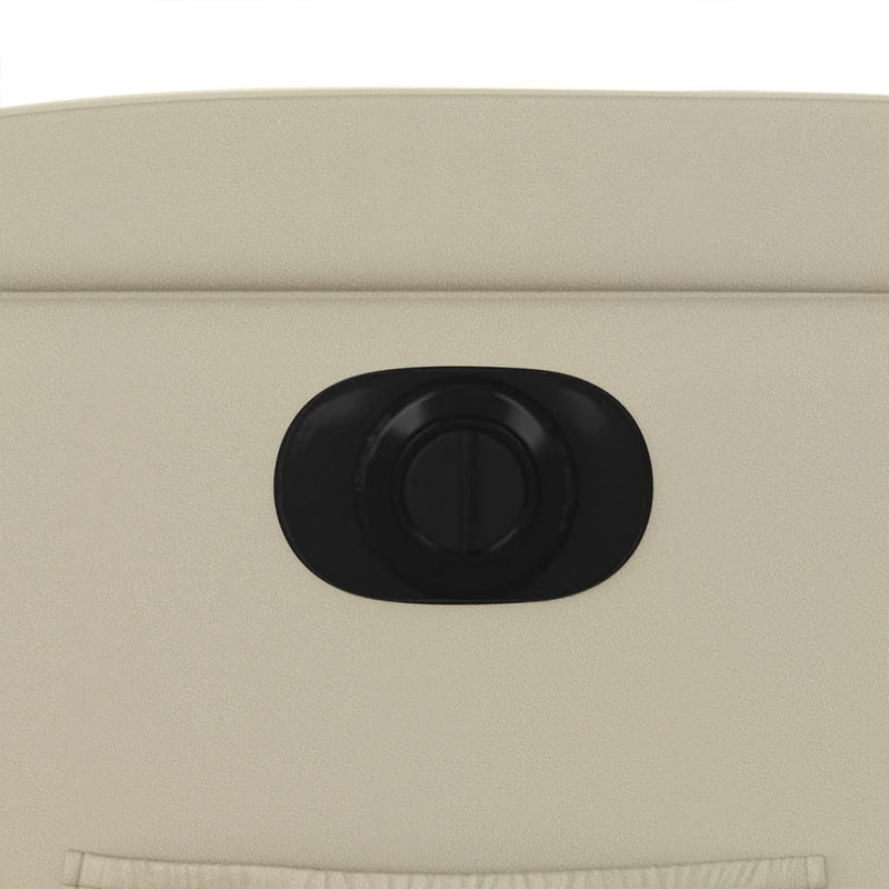 vidaXL krémszínű műbőr elektromos dönthető fotel