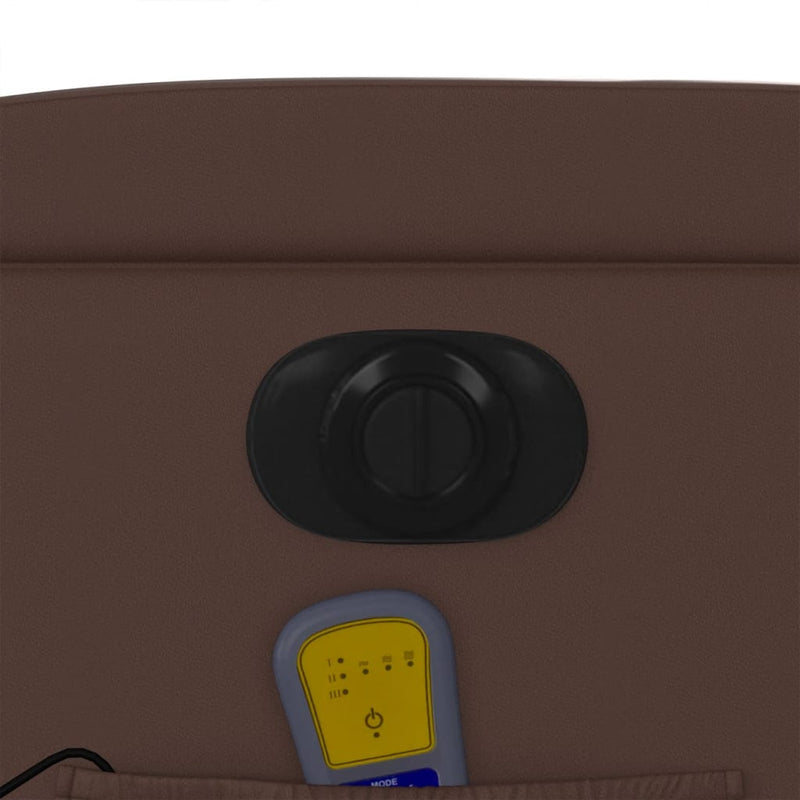 vidaXL barna műbőr elektromos dönthető masszázsfotel