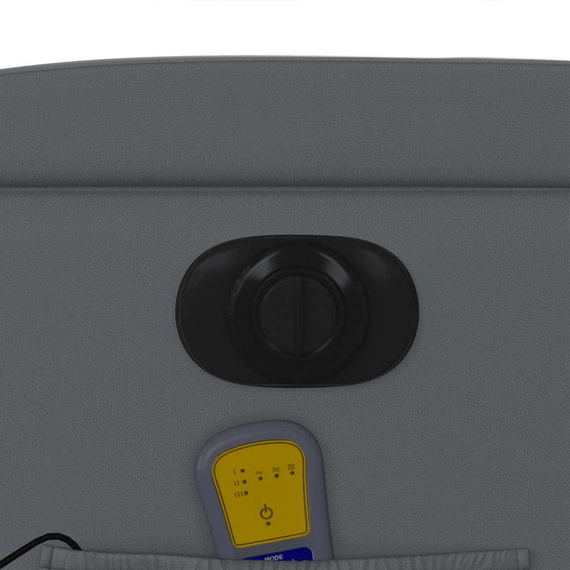 vidaXL szürke műbőr elektromos dönthető masszázsfotel