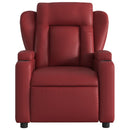 vidaXL bordó műbőr elektromos dönthető masszázsfotel