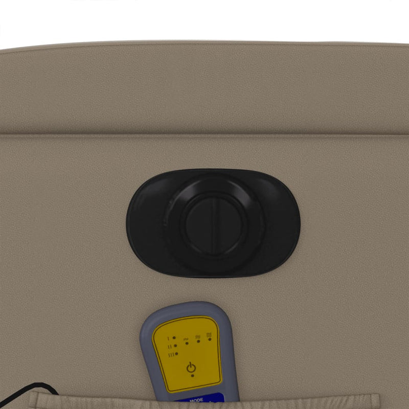 vidaXL kávészínű műbőr elektromos dönthető masszázsfotel