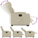 vidaXL elektromos krémszínű műbőr felállást segítő dönthető fotel