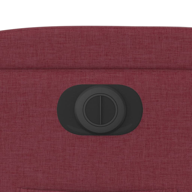 vidaXL bordó szövet elektromos dönthető fotel