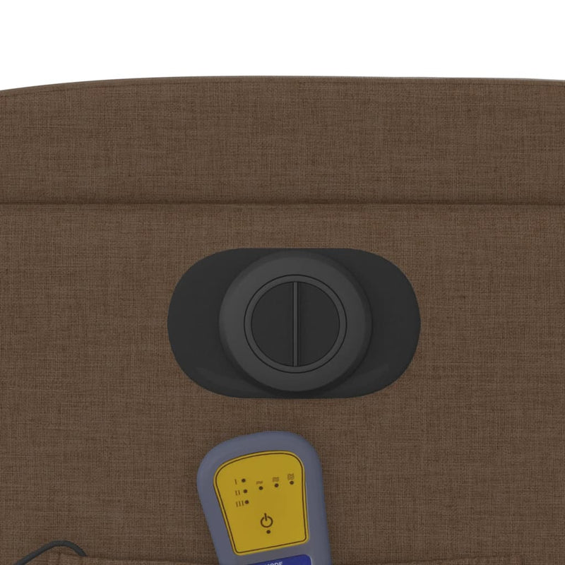 vidaXL barna szövet dönthető elektromos masszázsfotel