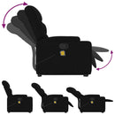 vidaXL fekete szövet dönthető masszázs- és állófotel