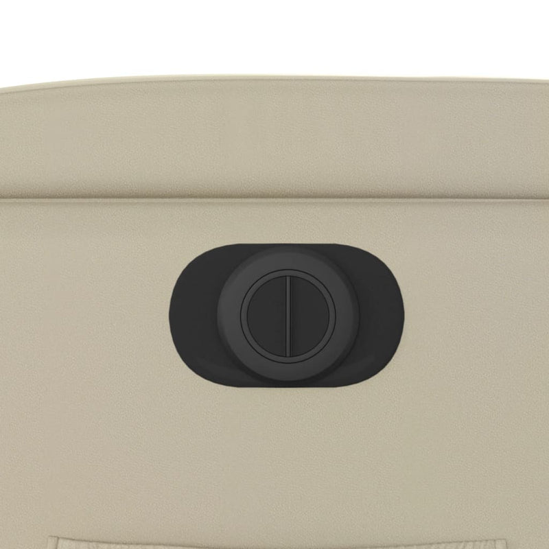 vidaXL krémszínű műbőr elektromos dönthető fotel