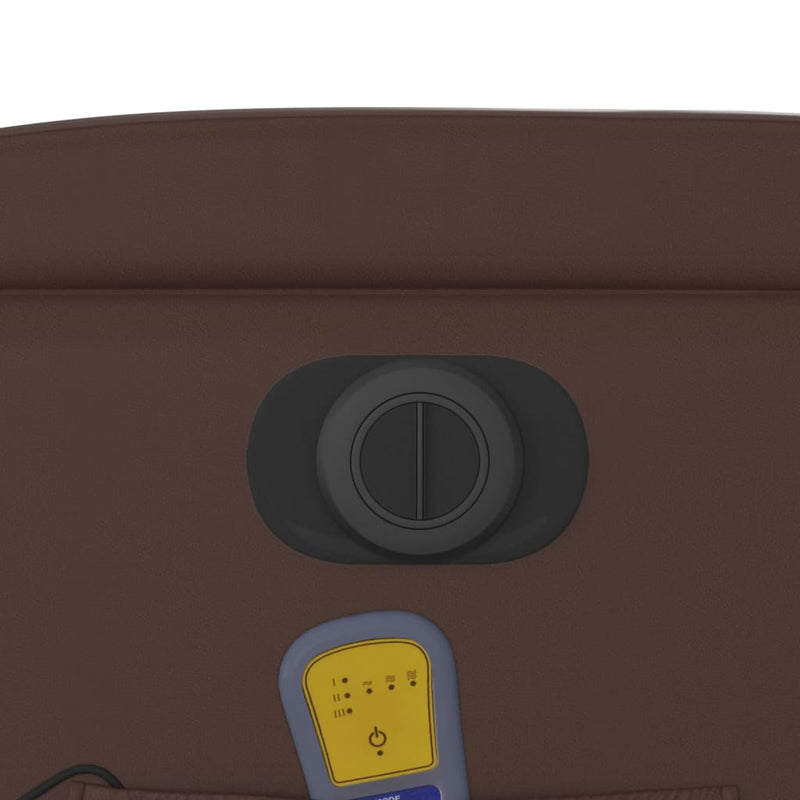 vidaXL barna műbőr elektromos dönthető masszázsfotel