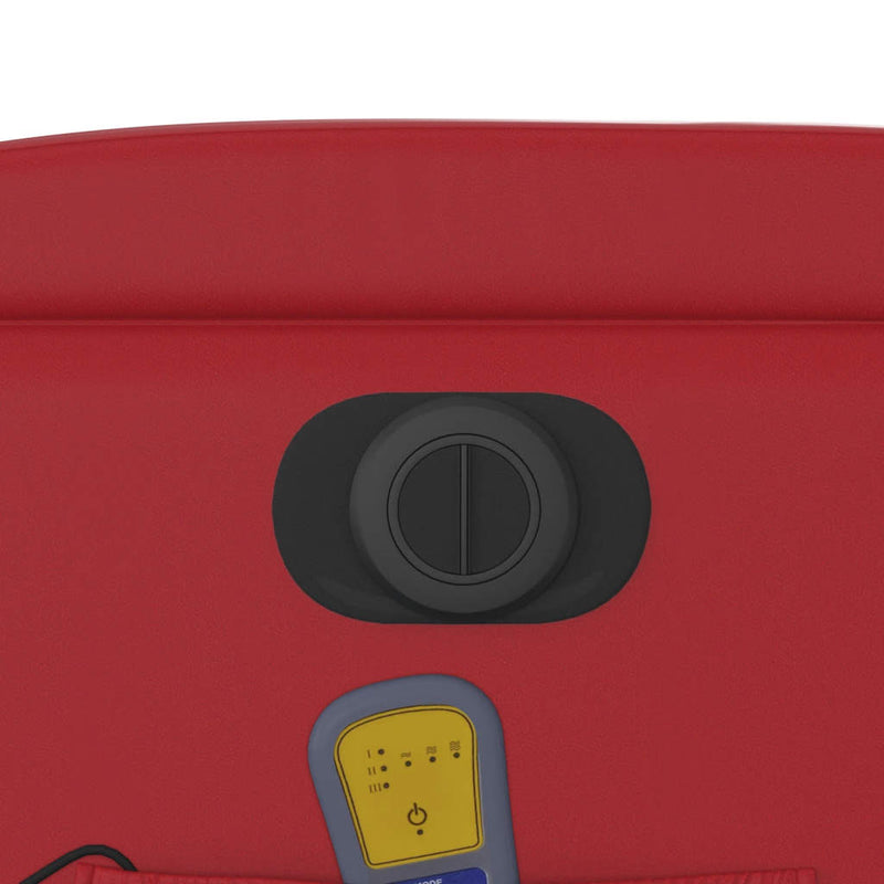 vidaXL bordó műbőr elektromos dönthető masszázsfotel