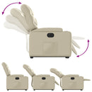 vidaXL elektromos krémszínű műbőr felállást segítő dönthető fotel