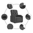 vidaXL elektromos felállást segítő sötétszürke szövet dönthető fotel
