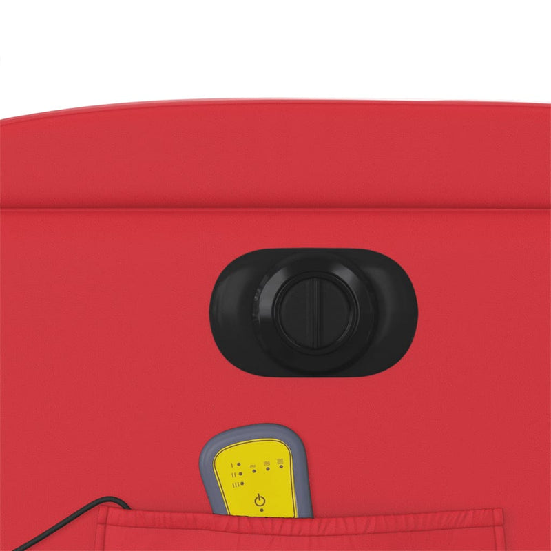 vidaXL bordó műbőr elektromos dönthető masszázsfotel