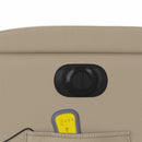 vidaXL kávészínű műbőr elektromos dönthető masszázsfotel