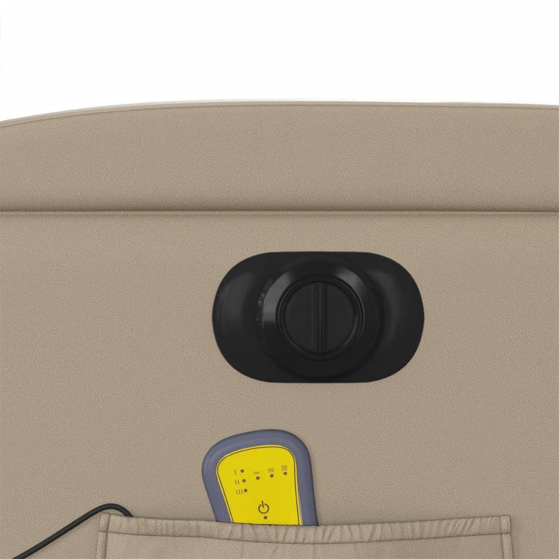 vidaXL kávészínű műbőr elektromos dönthető masszázsfotel