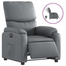 vidaXL szürke műbőr elektromos dönthető fotel