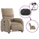 vidaXL kávészínű műbőr elektromos dönthető masszázsfotel