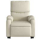 vidaXL elektromos krémszínű műbőr felállást segítő masszázsfotel