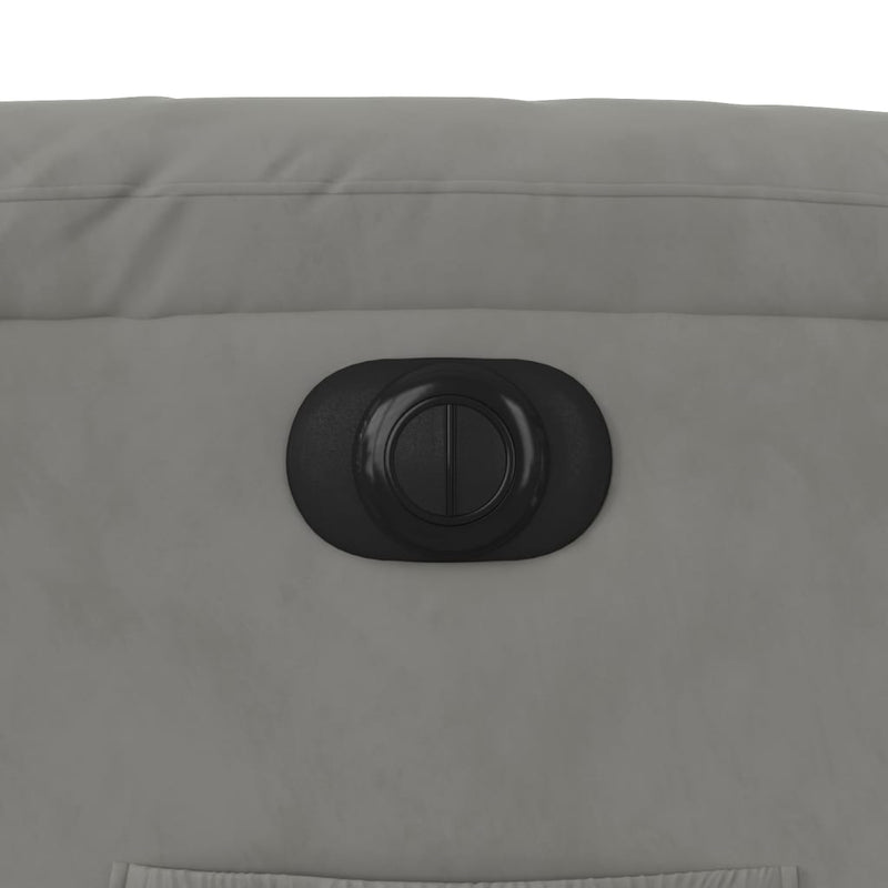 vidaXL világosszürke mikroszálas szövet elektromos dönthető fotel