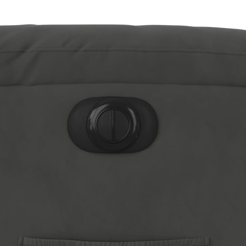 vidaXL sötétszürke mikroszálas szövet elektromos dönthető fotel