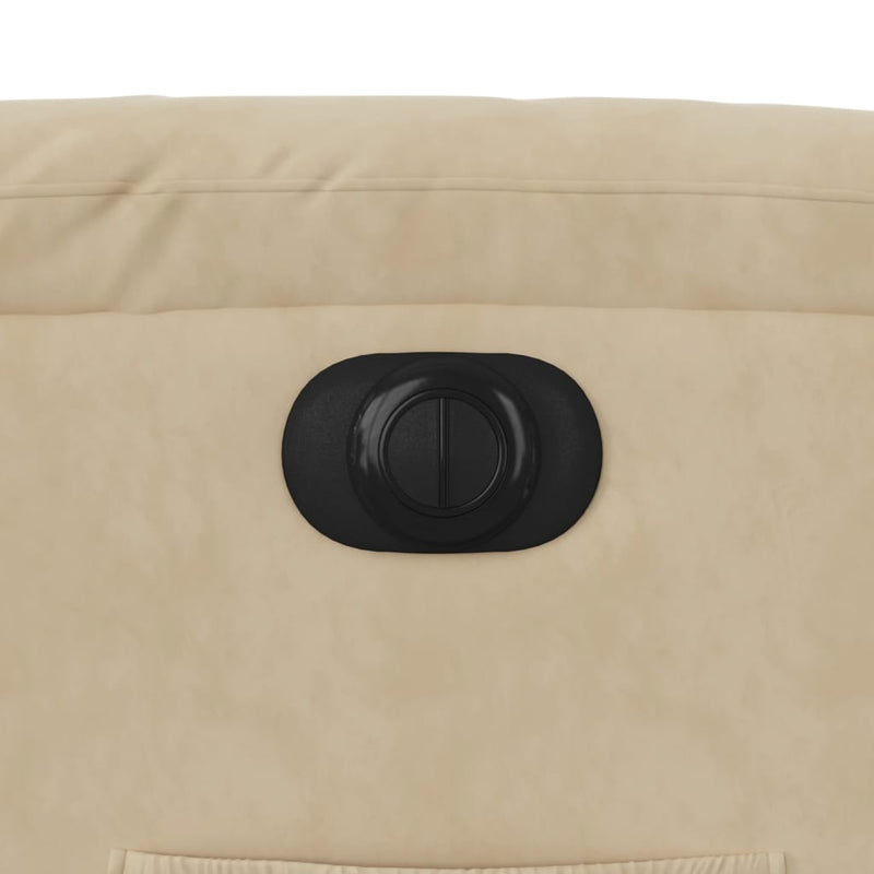 vidaXL krémszínű mikroszálas szövet elektromos dönthető fotel