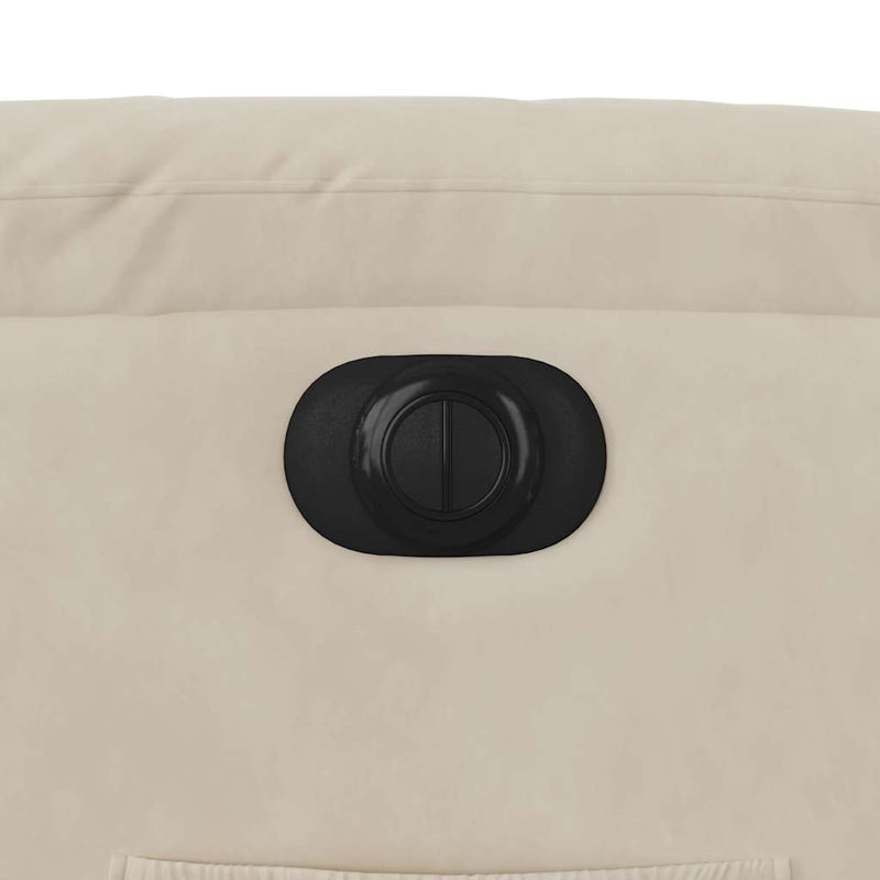 vidaXL bézs mikroszálas szövet elektromos dönthető fotel