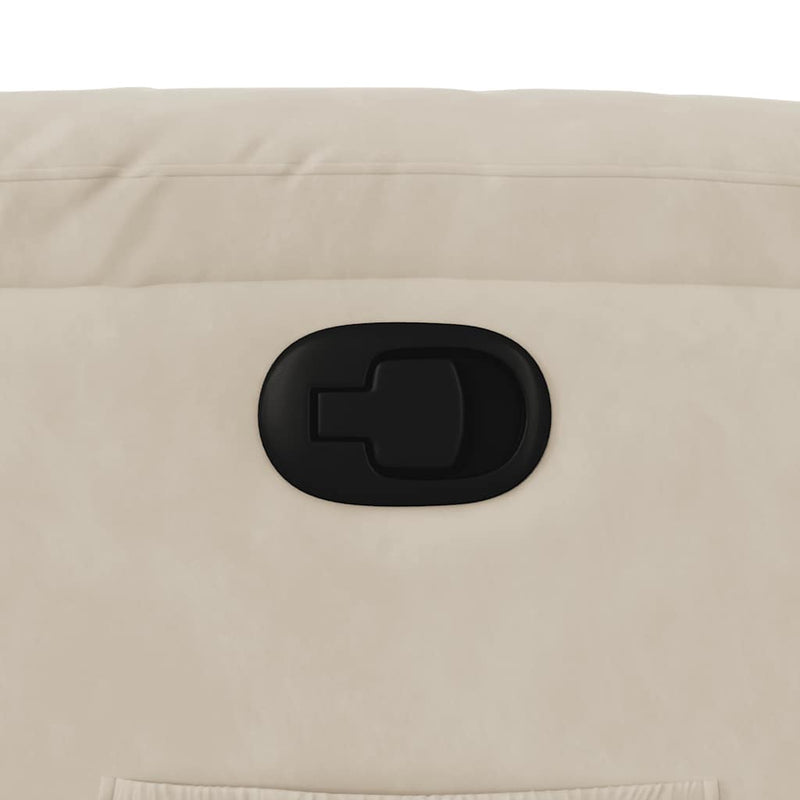 vidaXL bézs mikroszálas szövet felállást segítő dönthető fotel