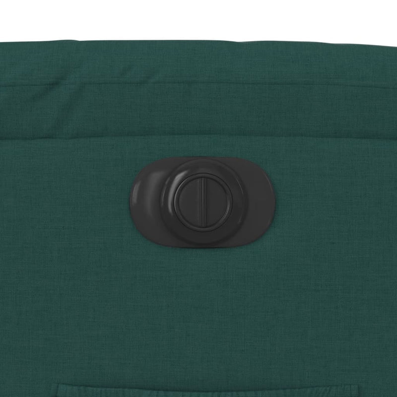 vidaXL sötétzöld szövet elektromos dönthető fotel