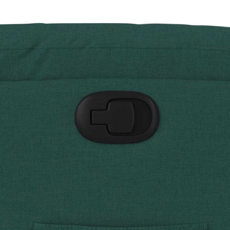 vidaXL sötétzöld szövet felállást segítő dönthető fotel