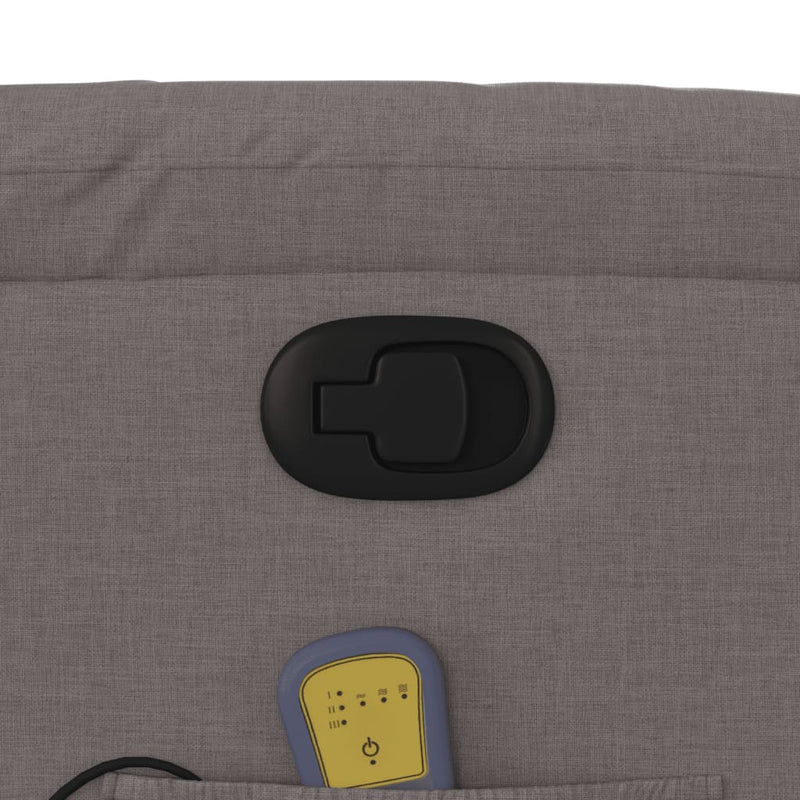 vidaXL tópszínű szövet dönthető masszázs- és állófotel