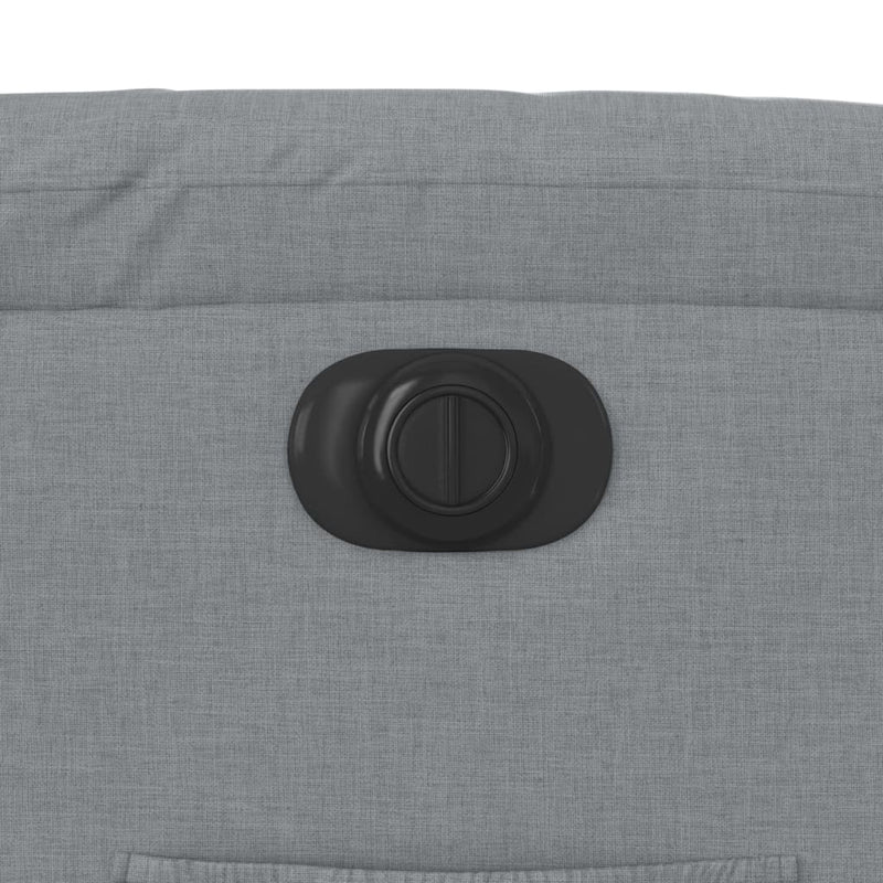 vidaXL elektromos felállást segítő világosszürke szövet dönthető fotel