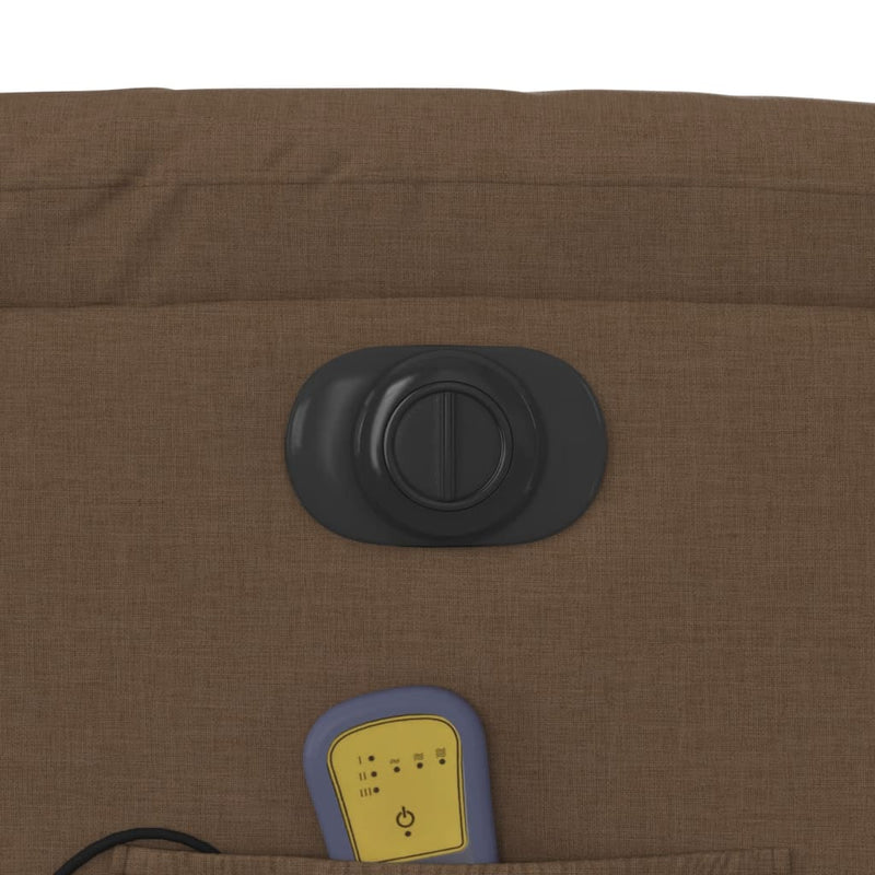 vidaXL barna szövet dönthető elektromos álló masszázsfotel