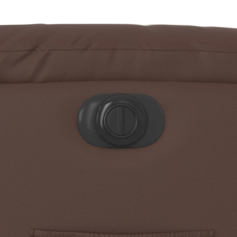 vidaXL barna műbőr elektromos dönthető fotel