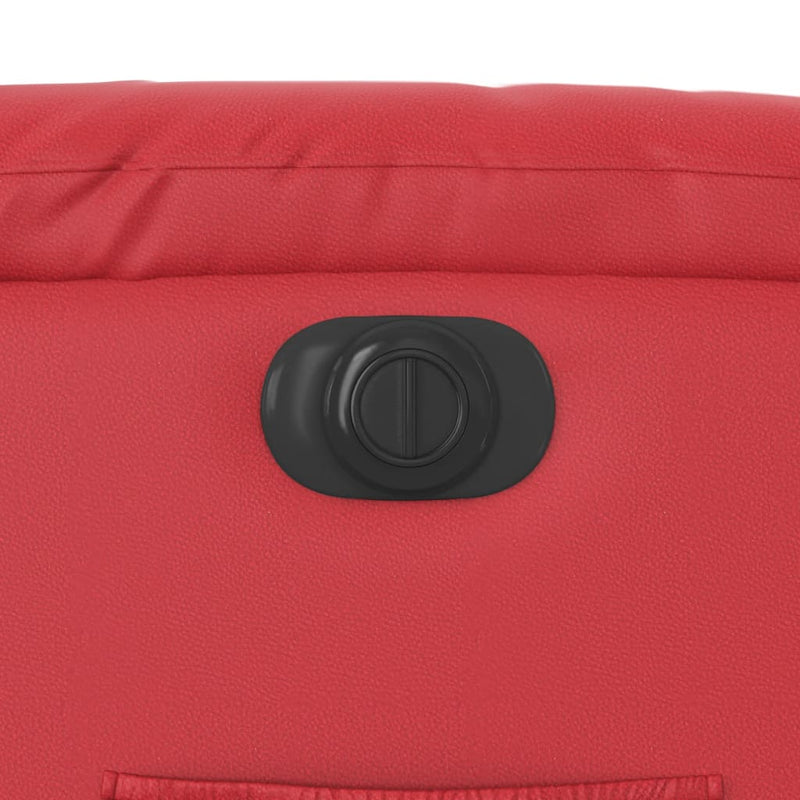 vidaXL piros műbőr elektromos dönthető fotel