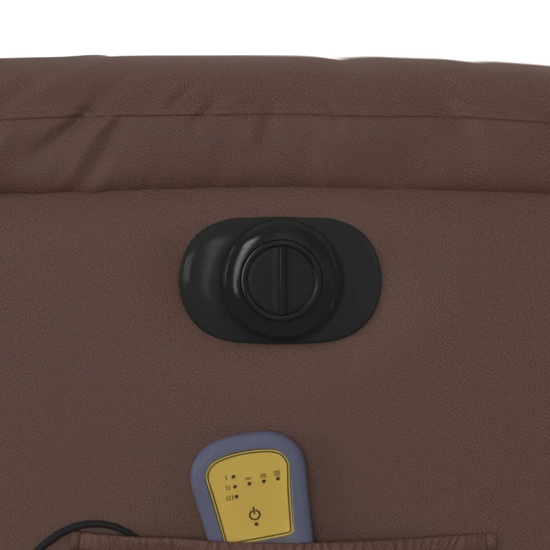 vidaXL barna műbőr elektromos dönthető masszázsfotel