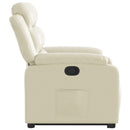 vidaXL krémszínű műbőr felállást segítő dönthető fotel