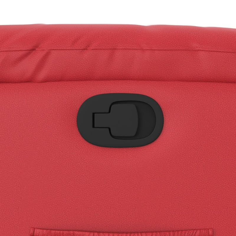 vidaXL piros műbőr felállást segítő dönthető fotel