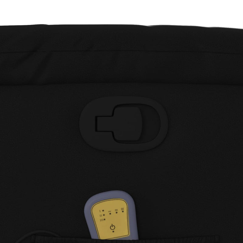 vidaXL fekete műbőr dönthető masszázs- és állófotel