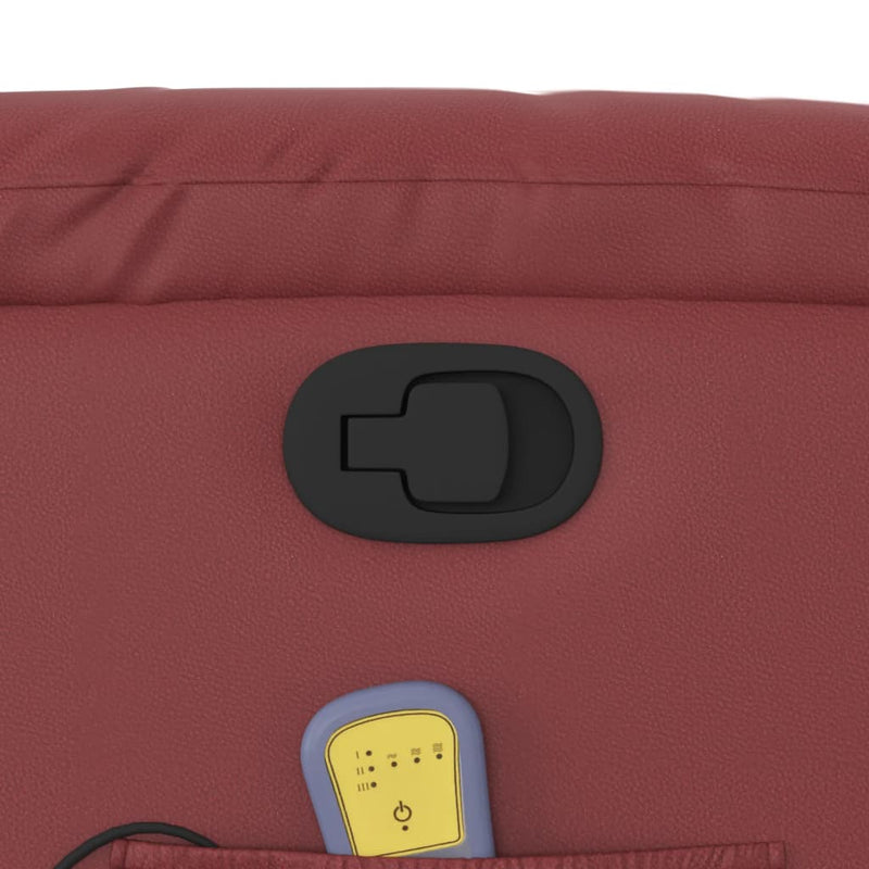 vidaXL bordó műbőr dönthető masszázs- és állófotel