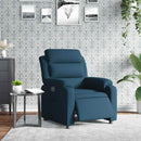 vidaXL kék bársony elektromos dönthető fotel