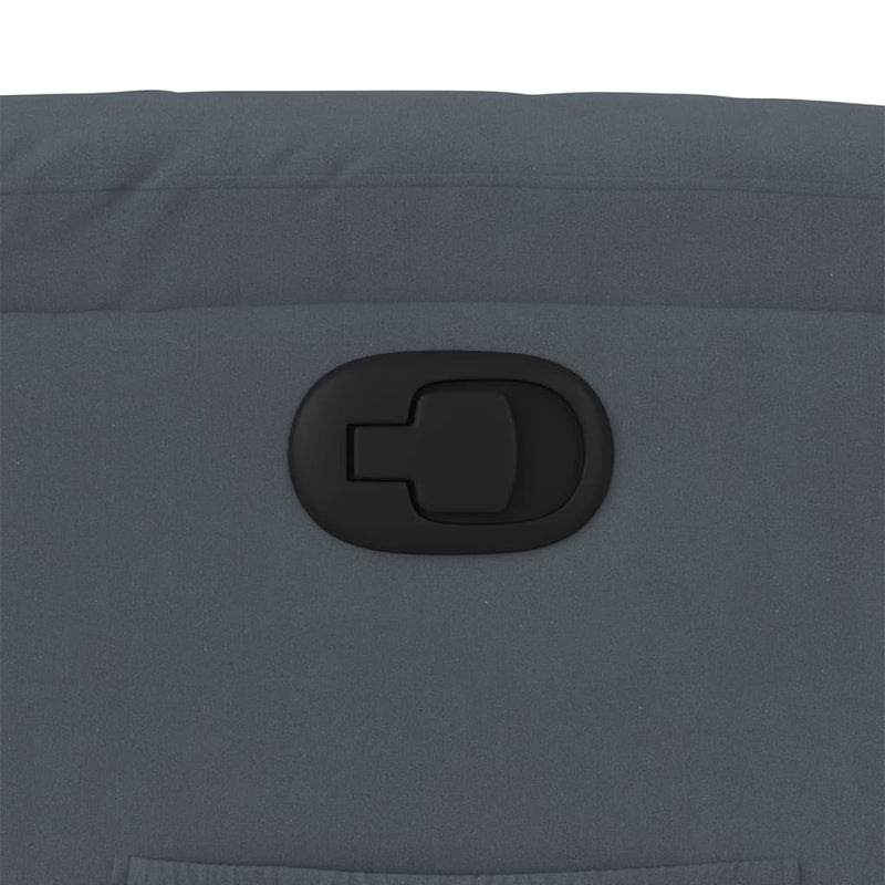 vidaXL sötétszürke bársony felállást segítő dönthető fotel