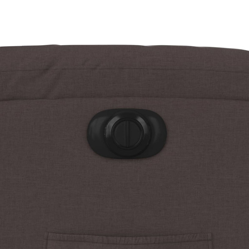 vidaXL sötétbarna szövet elektromos dönthető fotel