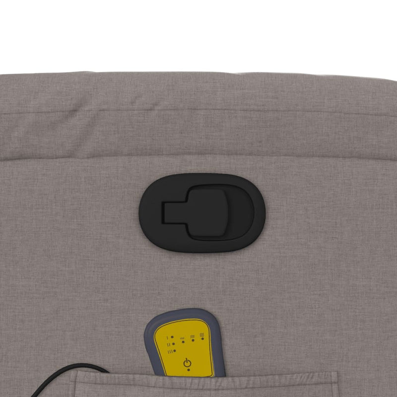 vidaXL tópszínű szövet dönthető masszázs- és állófotel