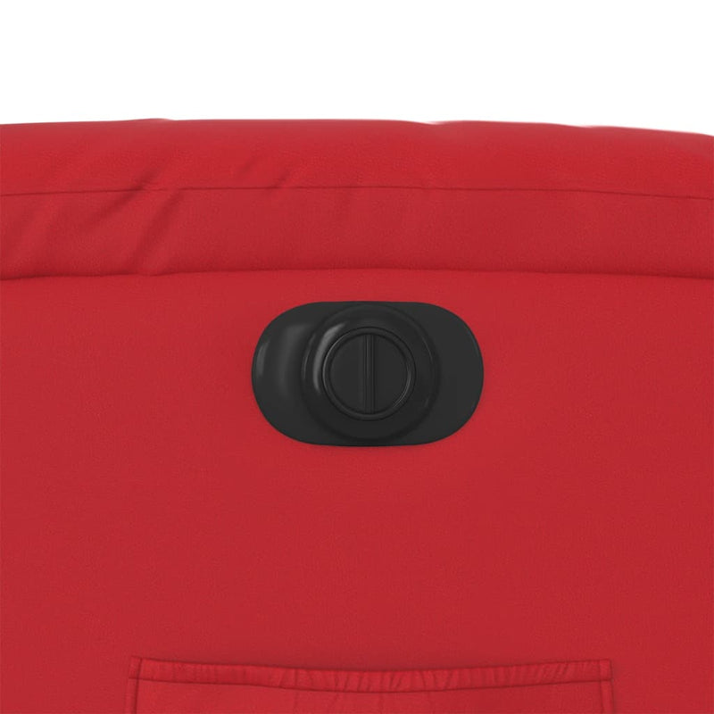 vidaXL piros műbőr elektromos dönthető fotel