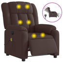 vidaXL sötétbarna szövet elektromos dönthető masszázsfotel