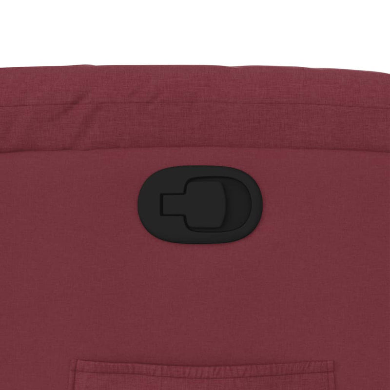 vidaXL bordó szövet felállást segítő dönthető fotel