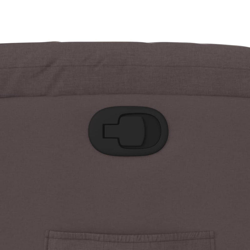 vidaXL sötétbarna szövet felállást segítő dönthető fotel