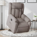 vidaXL tópszínű szövet felállást segítő dönthető fotel