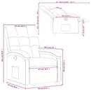 vidaXL krémszínű szövet dönthető fotel