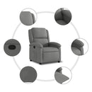 vidaXL sötétszürke szövet relaxfotel