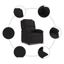 vidaXL fekete szövet relaxfotel